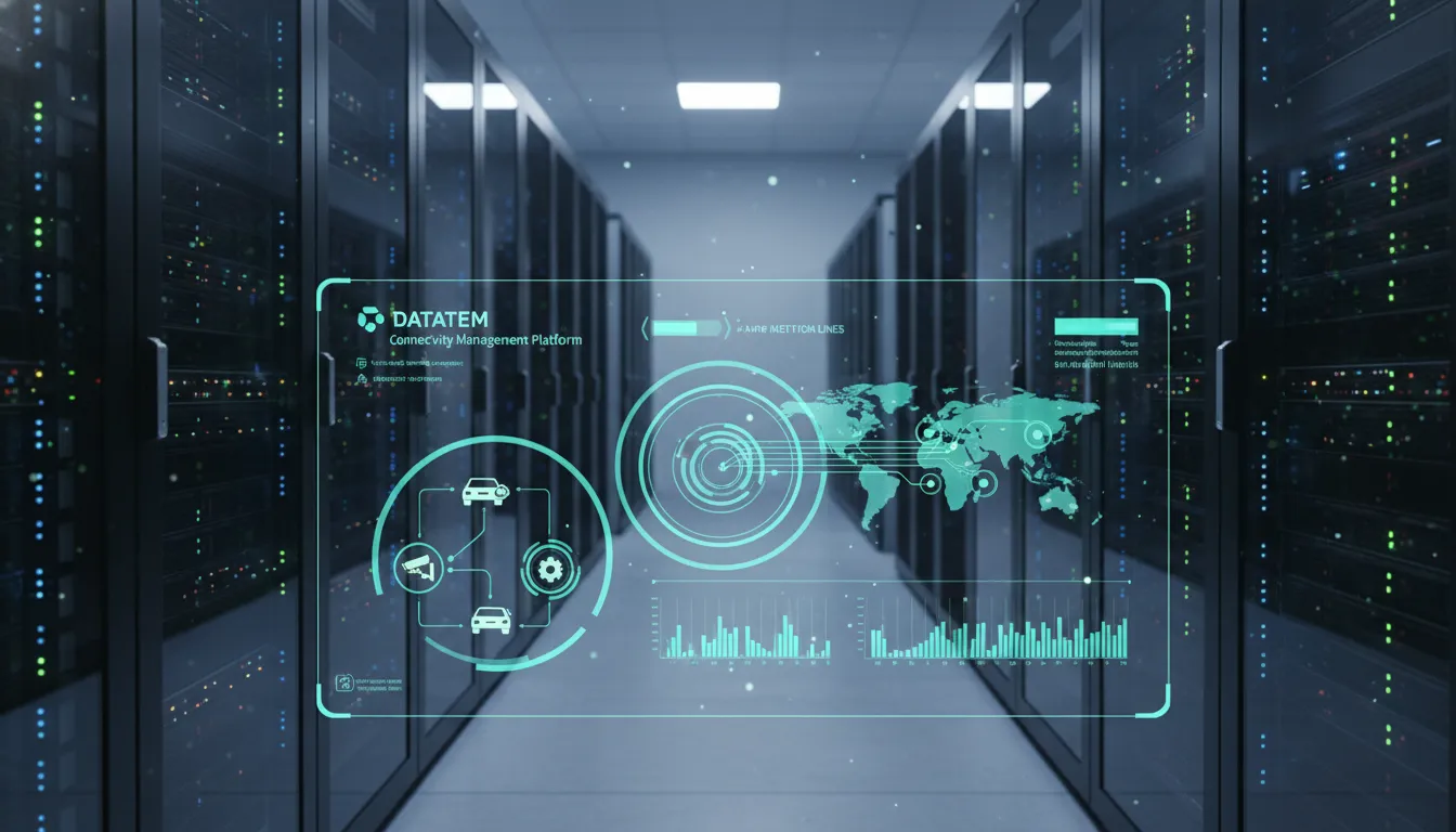 Plataforma de gestão Datatem mostrando controle centralizado da segurança eletrônica e conectividade M2M.