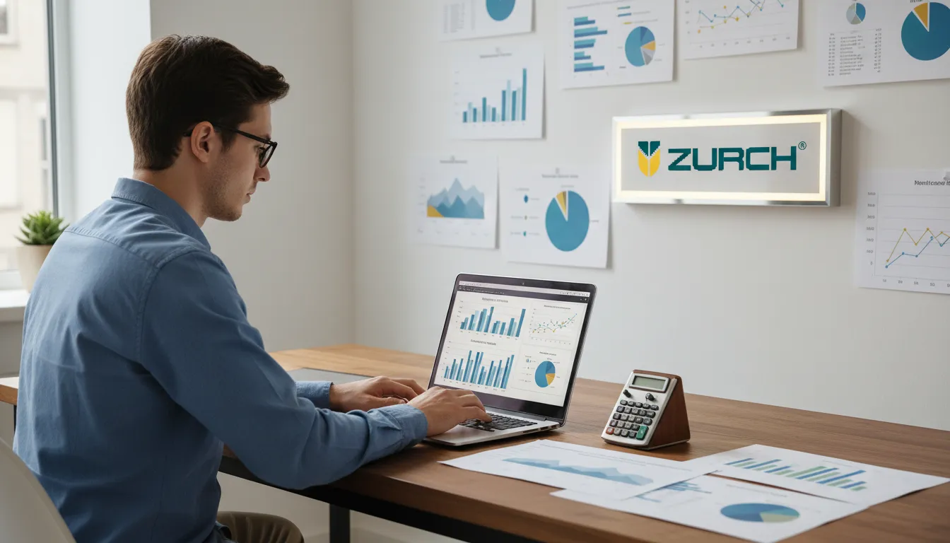 Freelancer trabalhando com gráficos e planejamento financeiro, demonstrando a importância do planejamento para o INSS como autônomo.