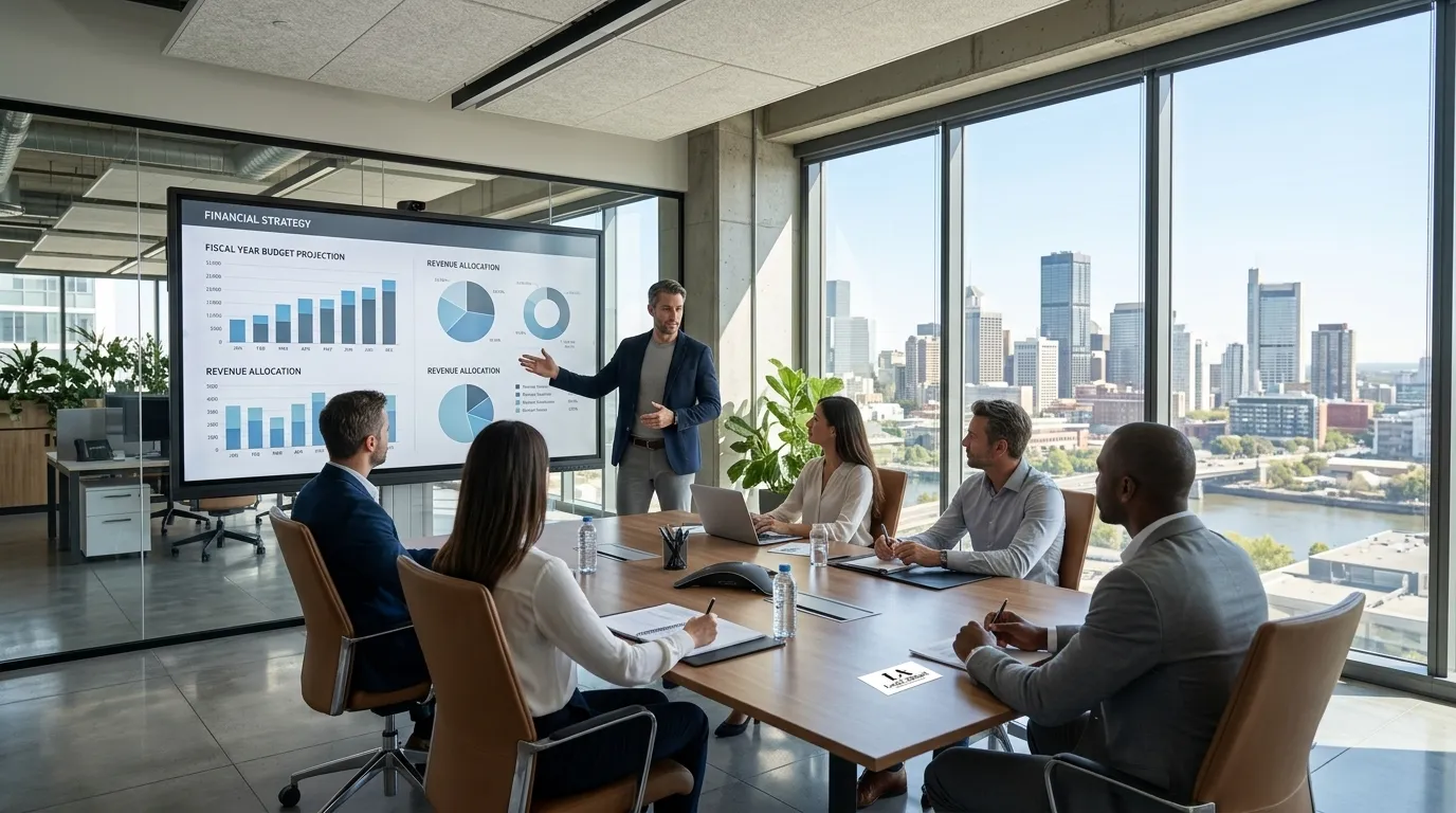 Apresentação corporativa estratégica conectada à pós graduação finanças e controladoria ead.