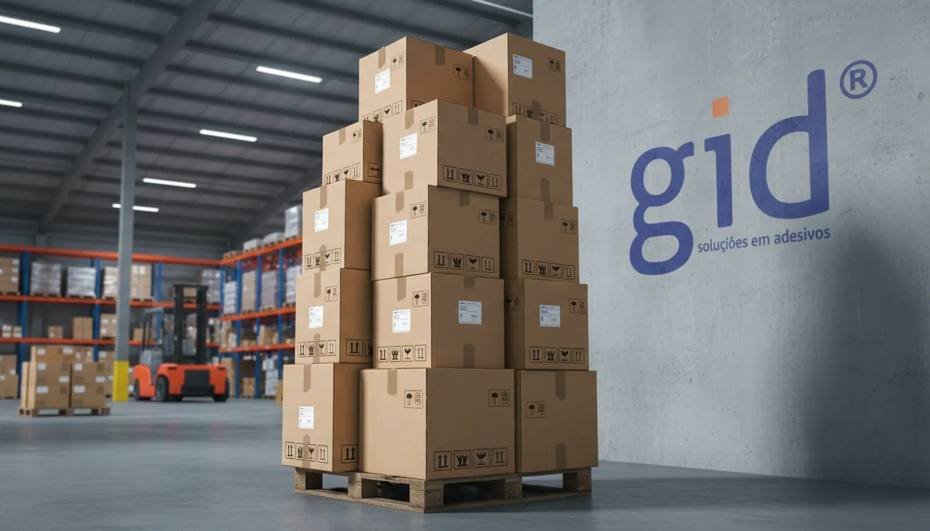 Varias cajas de embalaje de cartón corrugado doble apiladas, listas para el transporte y la distribución.