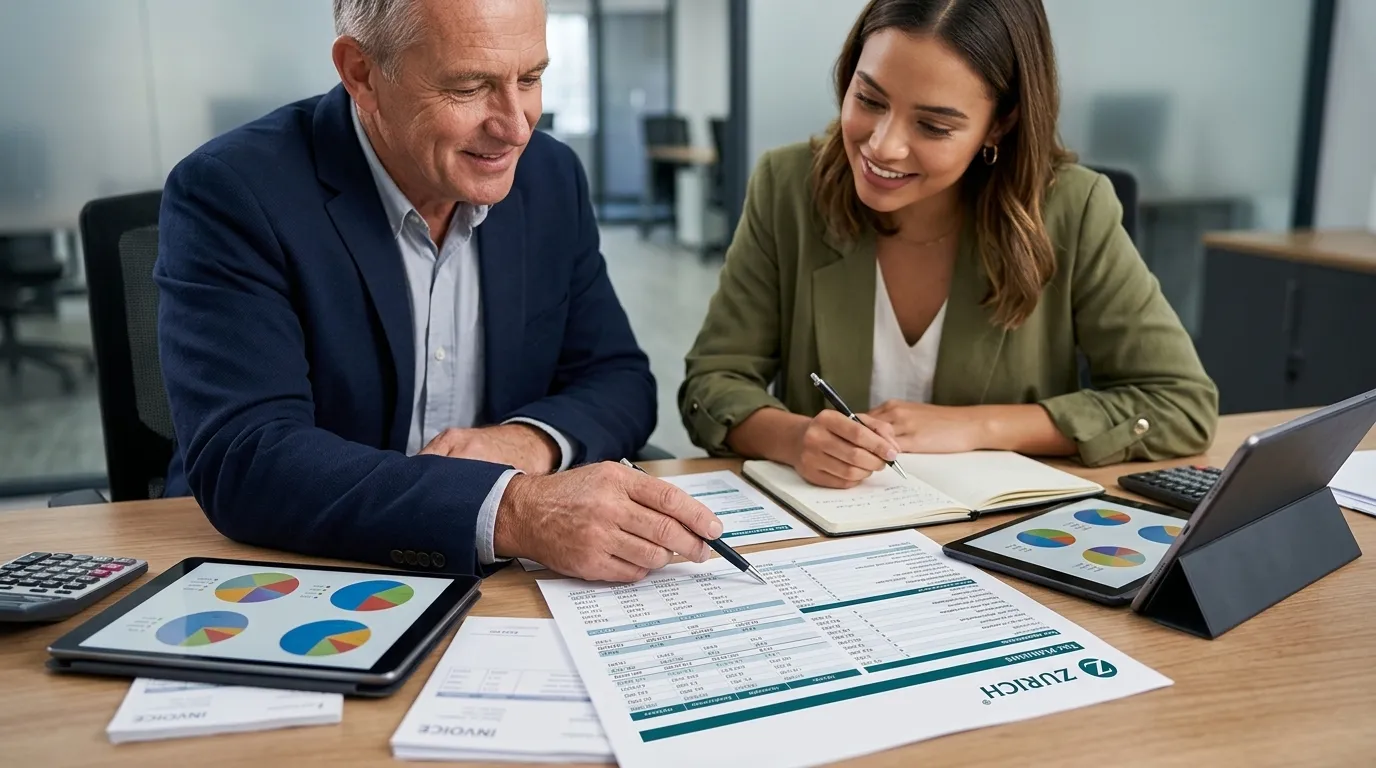 Reunião de consultoria em contabilidade para influenciador digital e gestão de impostos.