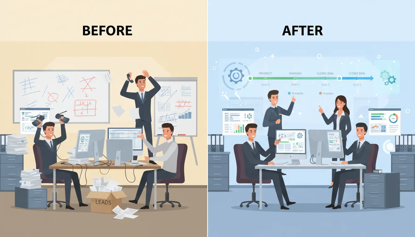 Comparativo do antes e depois da atuação de agências marketing digital Brasil, mostrando a transformação dos resultados.
