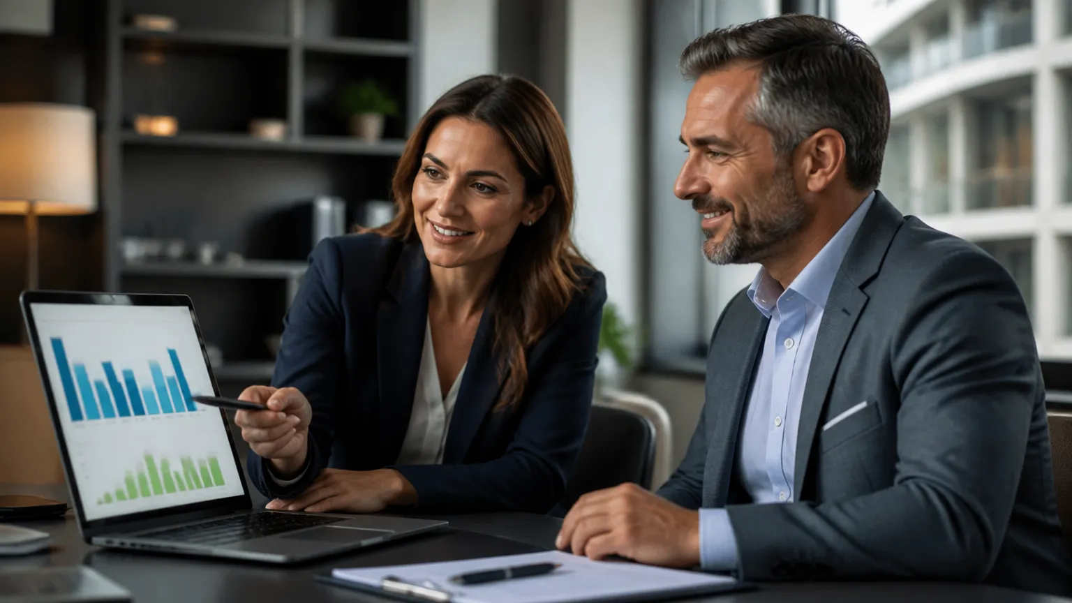 Consultoria financeira avaliando financiamento de despesas extraordinárias condominiais com segurança.