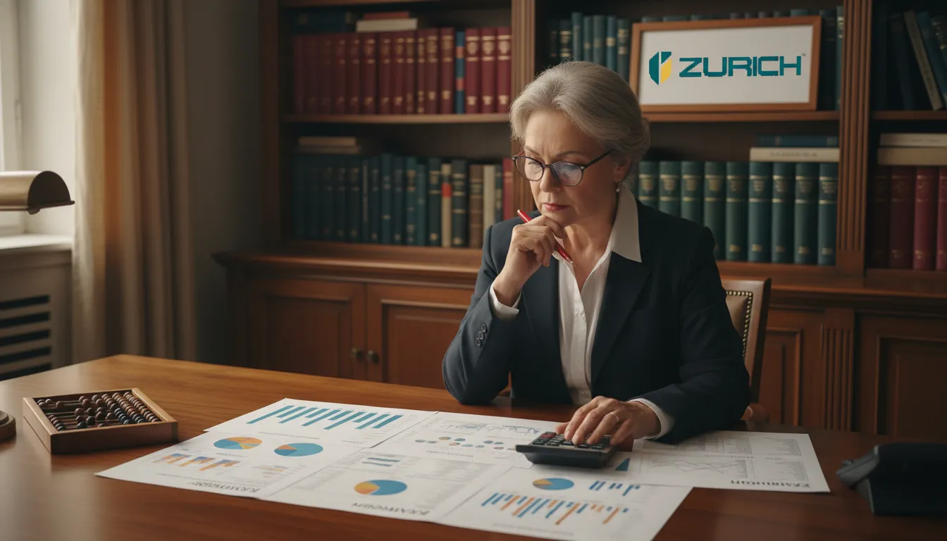 Um contador sênior analisa um relatório complexo de folha de pagamento em um escritório aconchegante, com foco na precisão.