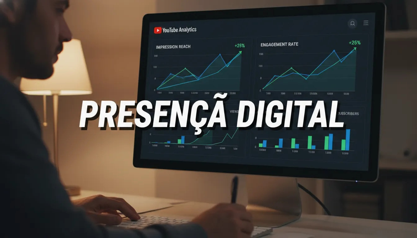 Análise de métricas do YouTube para otimizar a presença digital da empresa.