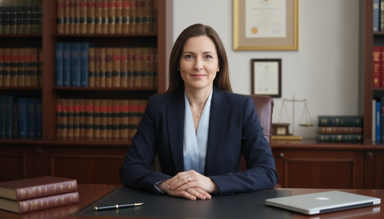 Advogada experiente oferece suporte jurídico em casos de equiparação salarial, transmitindo confiança.