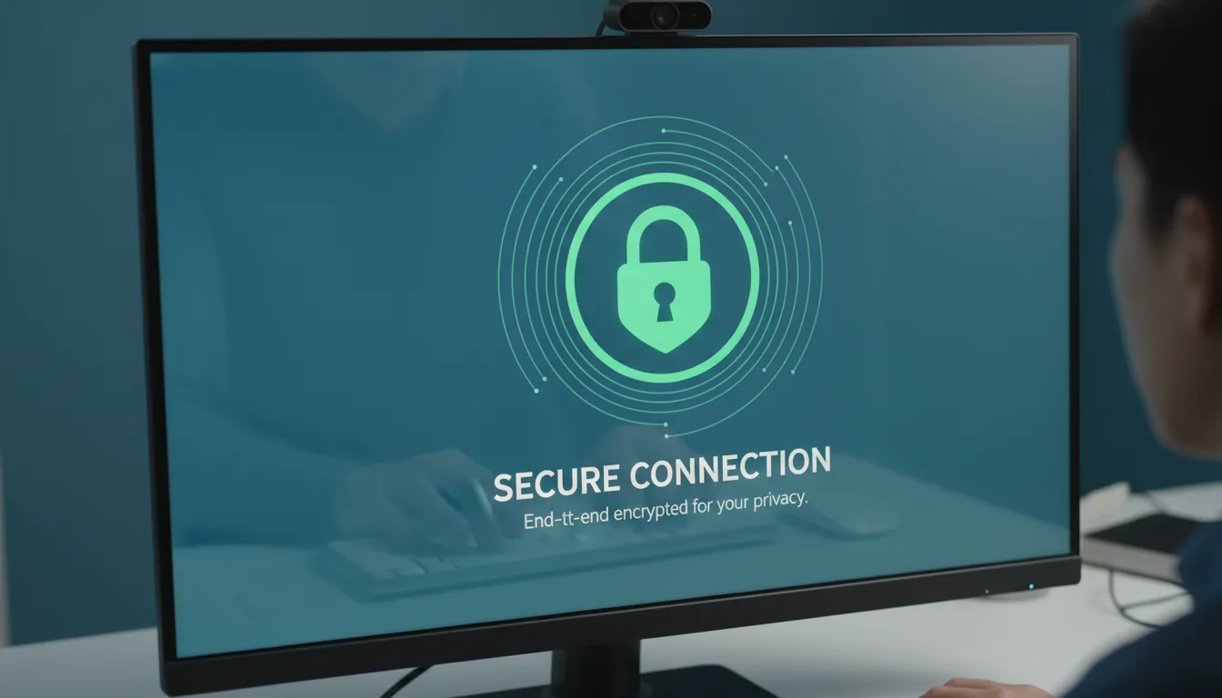 Ícone de conexão segura ilustrando privacidade na terapia psicanalítica online.