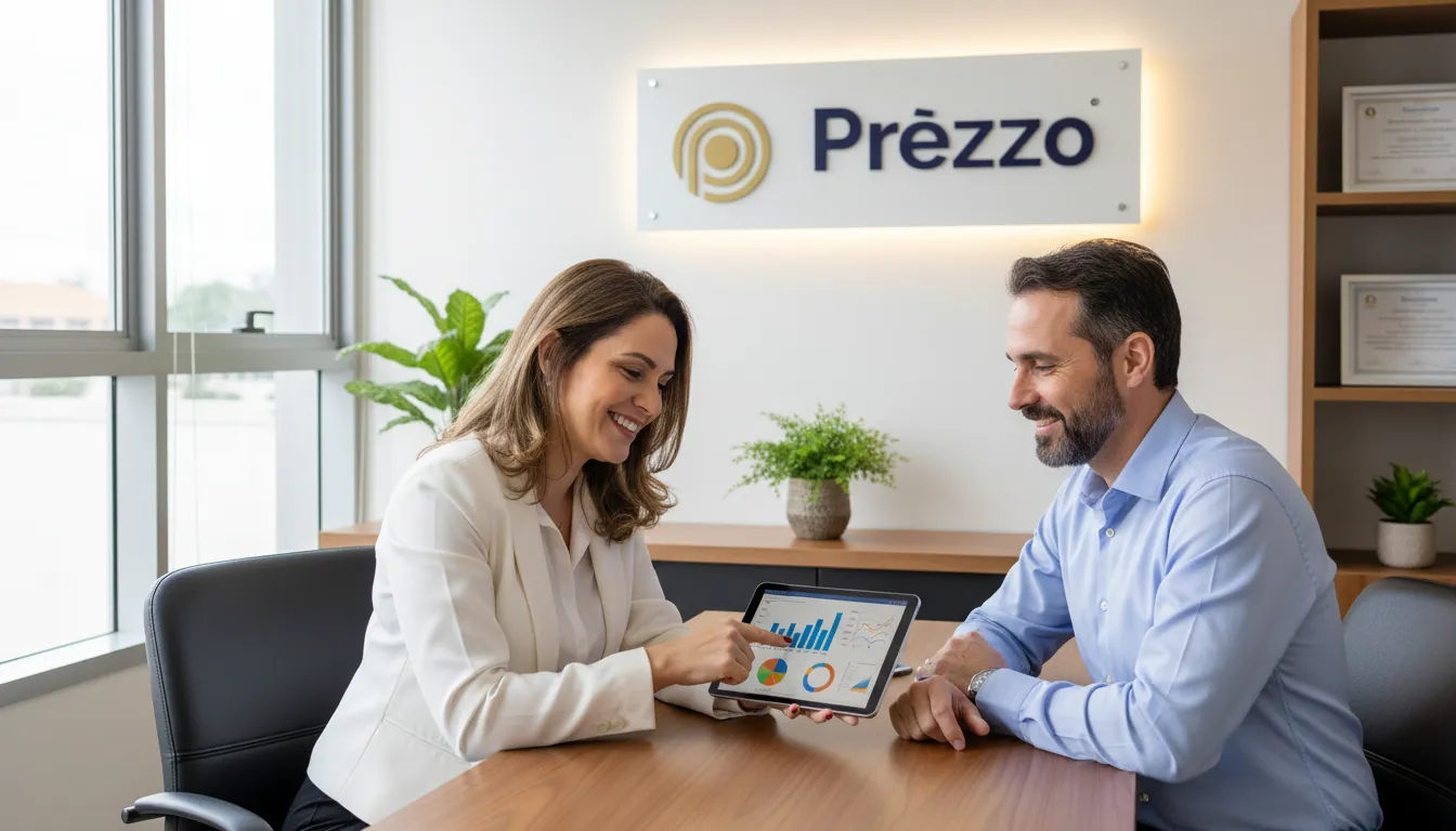 Contador amigável da Prezzo Contábil oferece consultoria financeira personalizada em um escritório contábil SP.