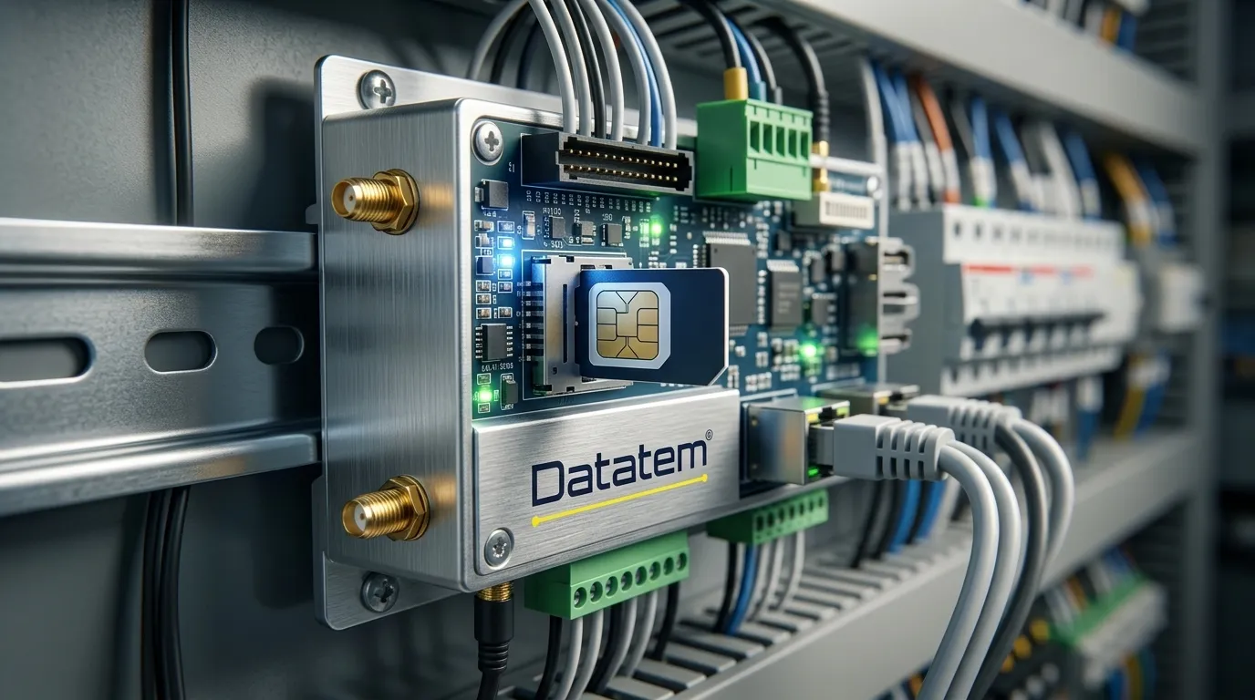 Módulo de comunicação e chip M2M conectado demonstrando CLP o que é na prática.