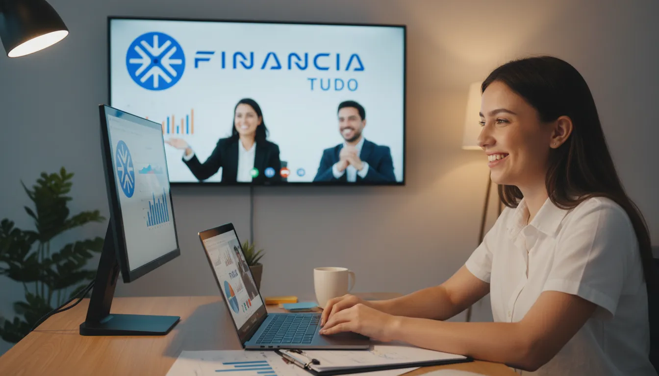 Especialistas da Financia Tudo auxiliando um afiliado de crédito a corrigir os erros em uma consultoria online.