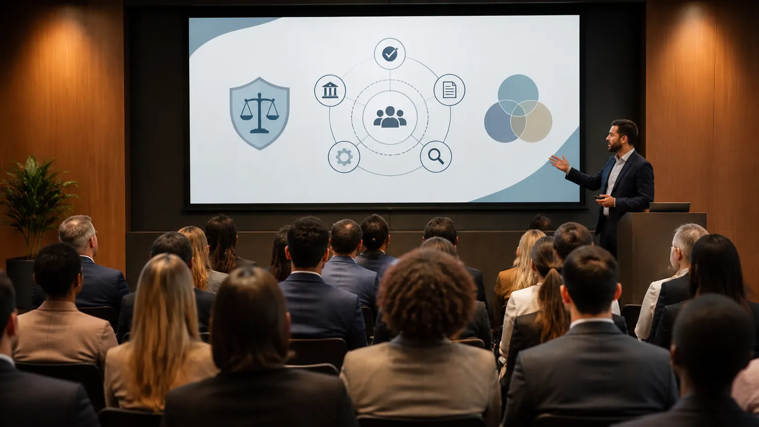 Treinamento empresarial para implementação do código de conduta e ética corporativo.
