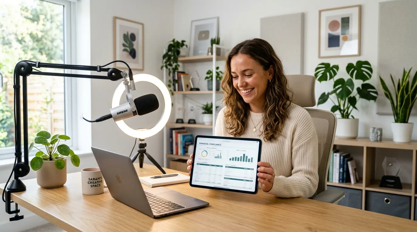 Influenciador digital tranquilo após entender como ficam os impostos dos influenciadores digitais em 2027.