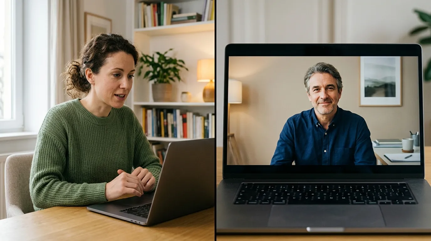 Sessao de terapia online para ajudar a enfrentar o luto.