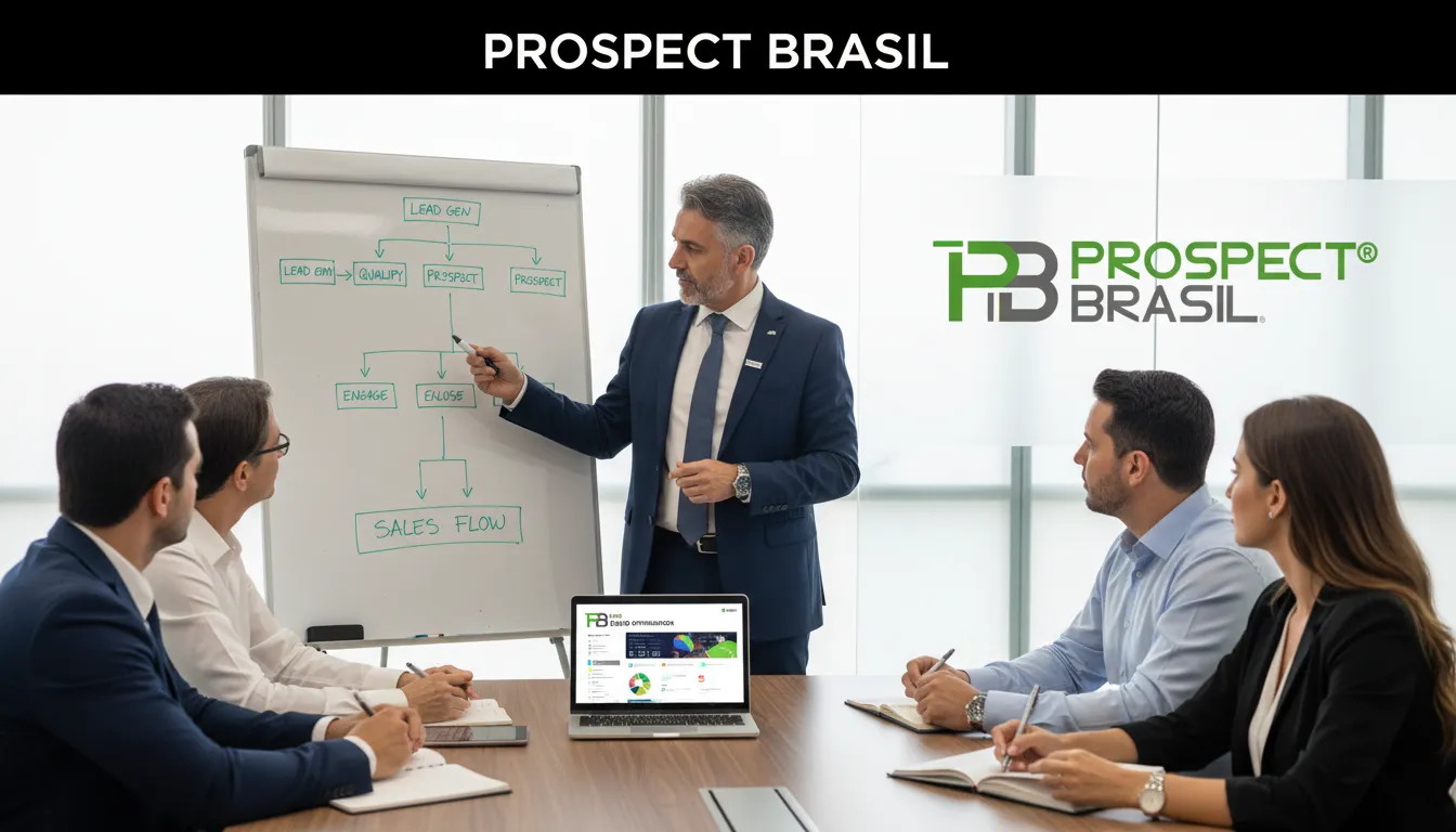 Consultor explica processo estruturado de vendas B2B, otimizando qualificação e geração de leads com clientes.