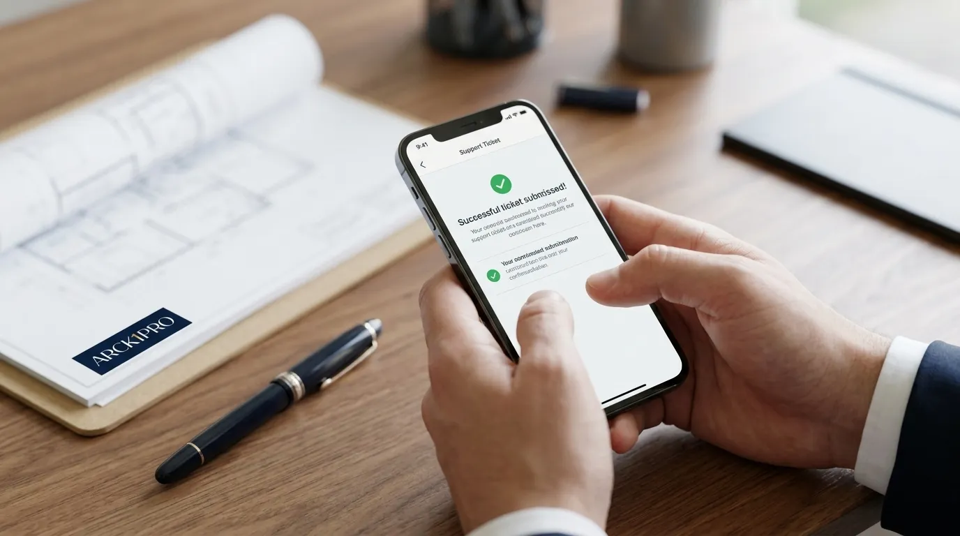 Smartphone enviando mensagem pelo fale conosco órgão de trânsito em ambiente corporativo.