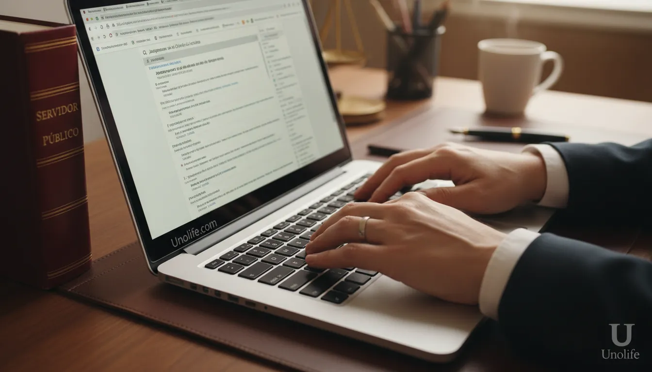 Pesquisa detalhada de um advogado online para garantir os direitos dos servidores públicos, com apoio da Unolife.