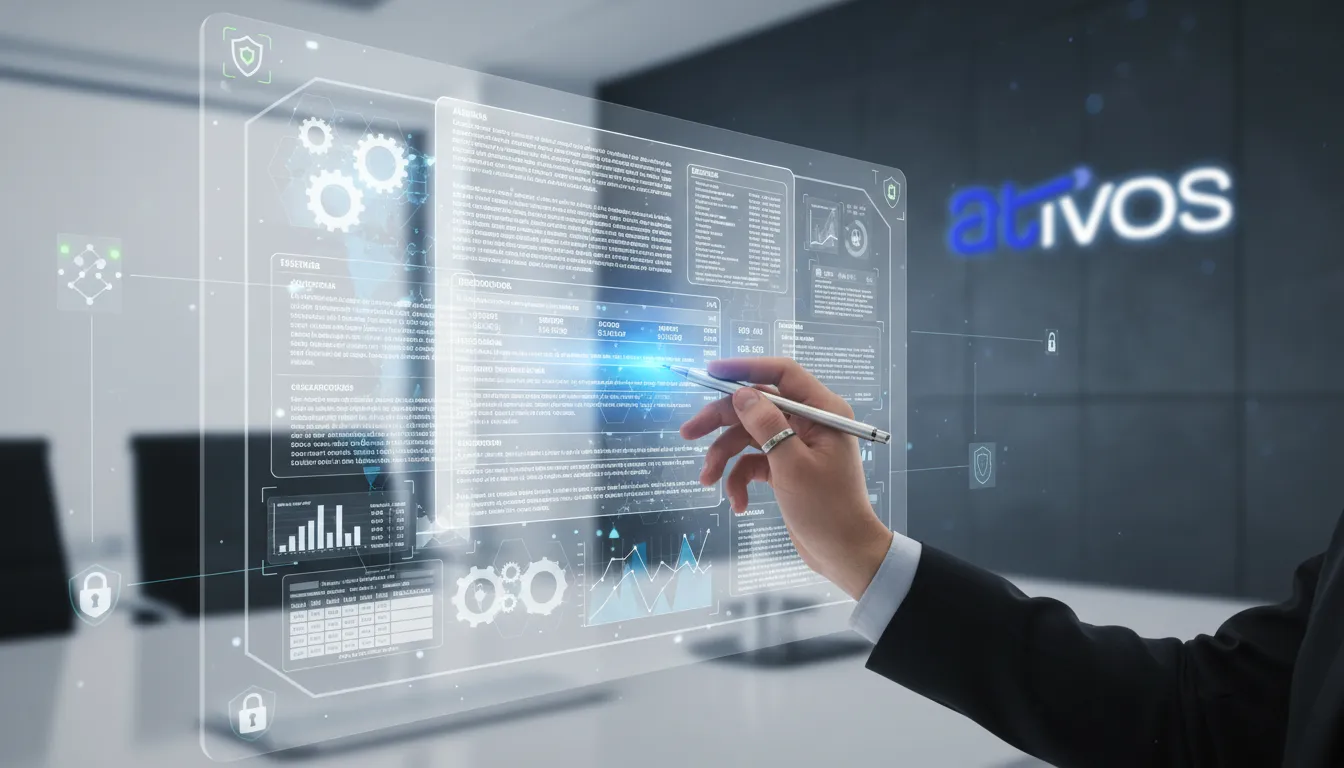 Interface digital segura da Ativos mostrando tecnologia proprietária para precatórios 2025 com garantias jurídicas.
