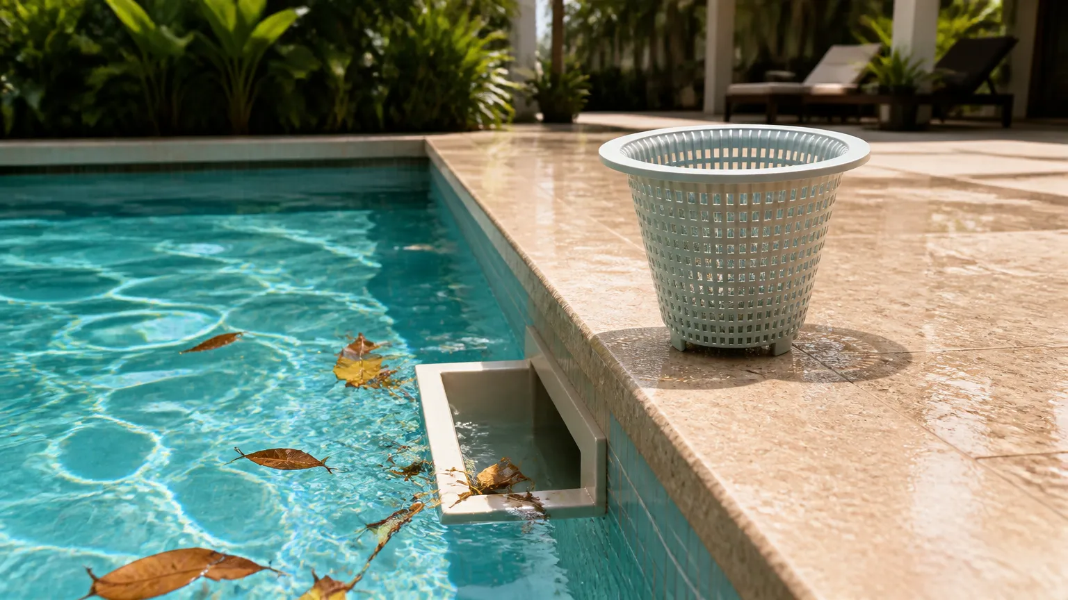 Skimmer de Piscina: Para Que Serve, Tipos e Como Limpar o Cesto