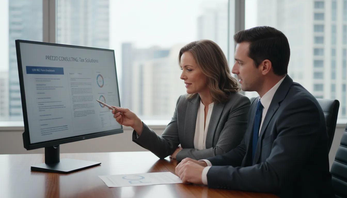 Brazilian entrepreneur consults tax expert about 1099-NEC, understanding 1099 nec o que fazer brasileiro com apoio.