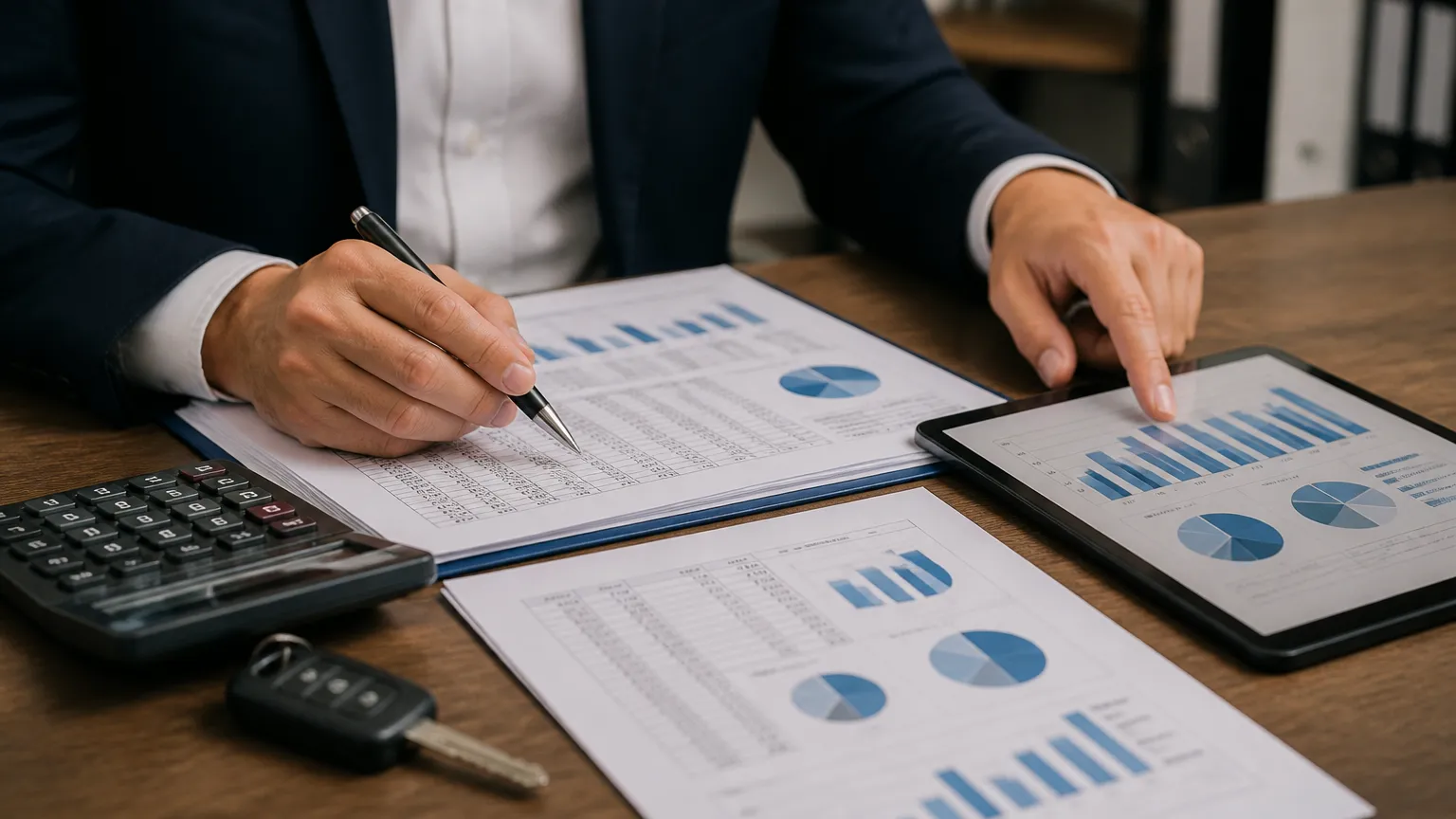 Análise financeira para contratação de crédito para veículo de trabalho sem riscos.