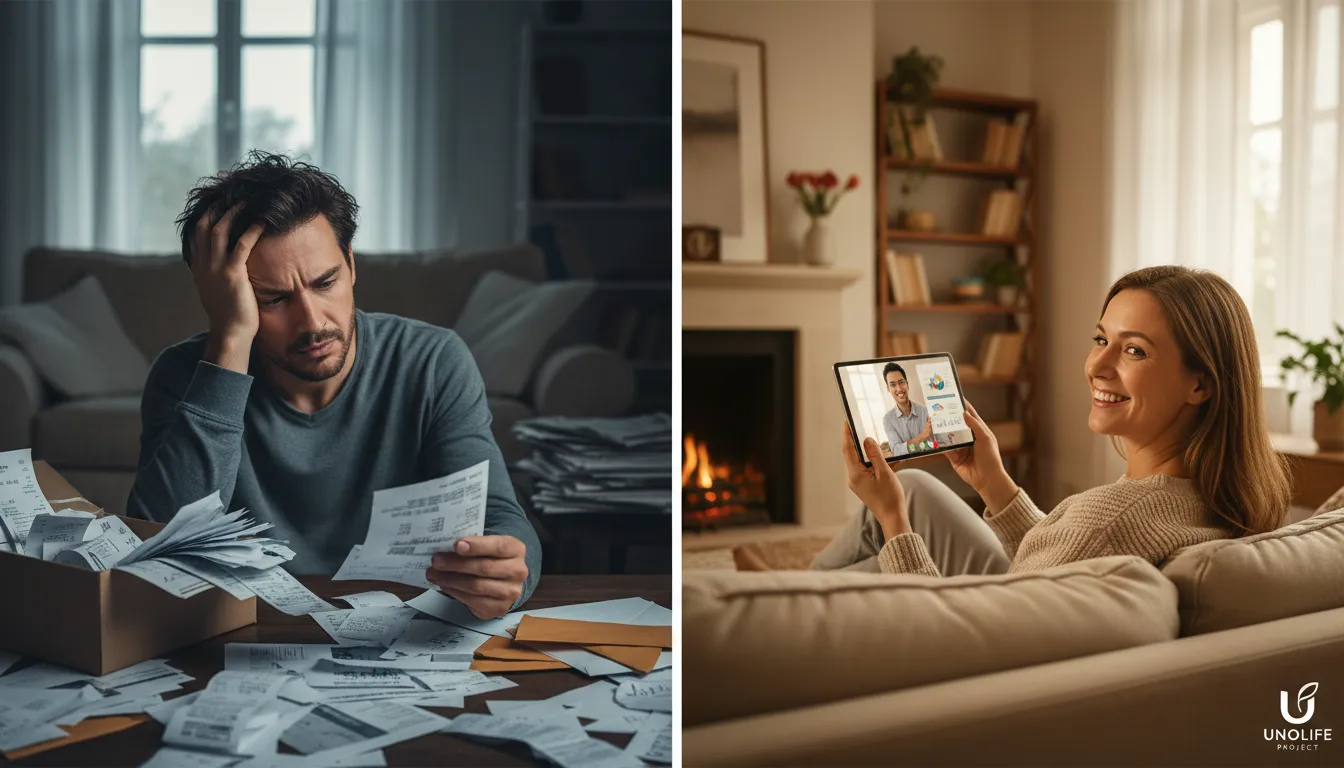 Transforme o caos financeiro em controle com um consultor financeiro online da Unolife: bem-estar financeiro ao seu alcance.