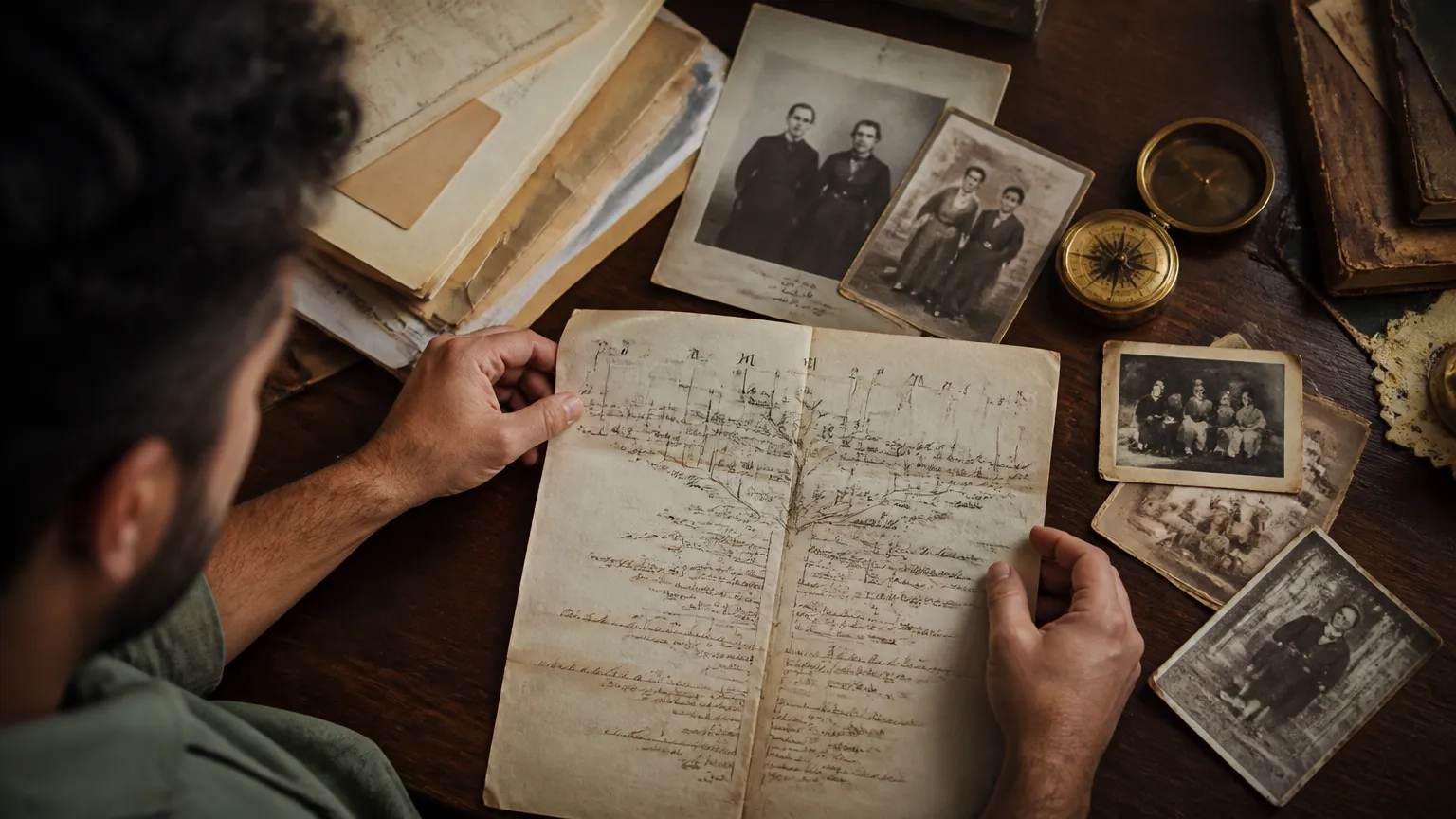 Árvore genealógica e documentos para busca de sobrenomes italianos com M.