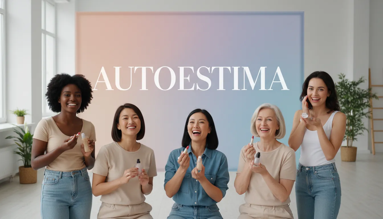 Grupo diverso de mulheres exibindo sorrisos confiantes e a rotina de skincare, celebrando a autoestima e o autocuidado promovidos por Unolife para o bem-estar mental feminino.