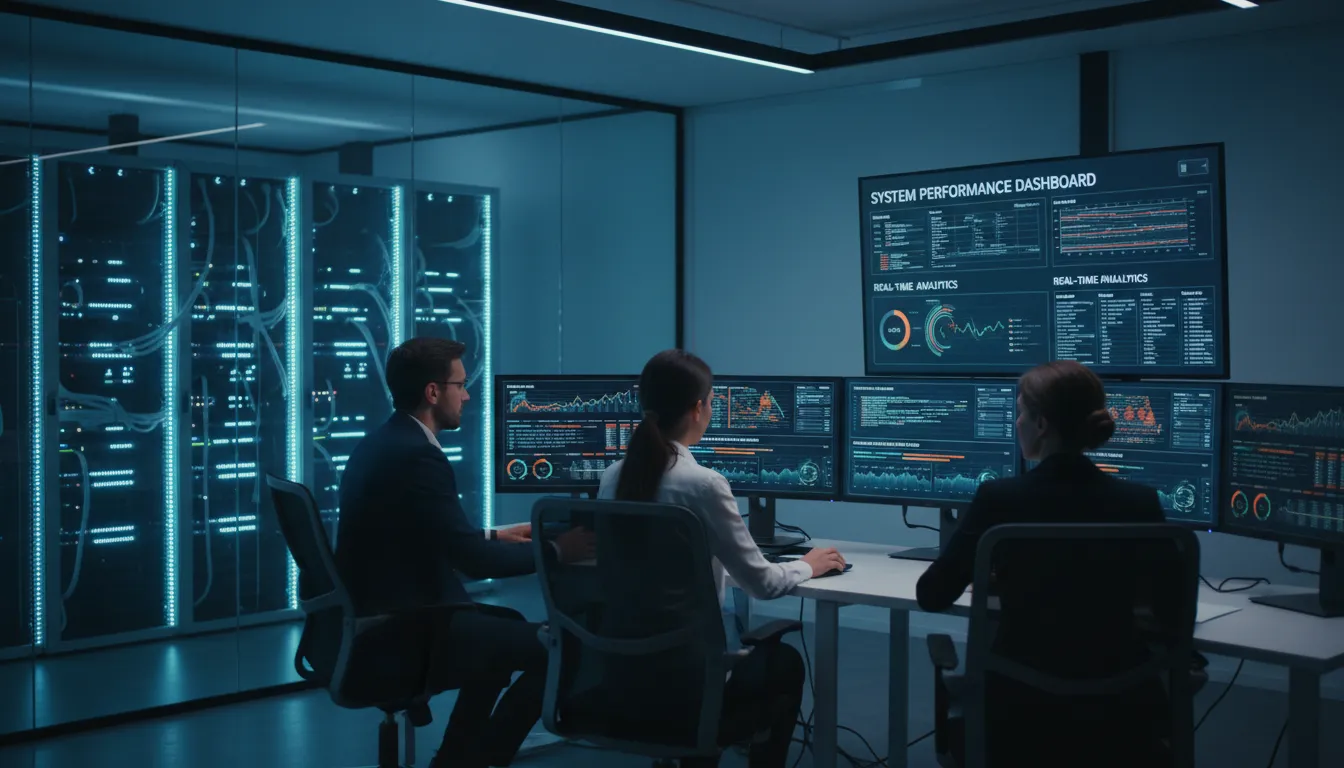 Black Friday/Natal: Site Pronto para Fazer Pico de Vendas 1 Equipe garantindo performance e estabilidade do site com análise de dados em tempo real em ambiente moderno