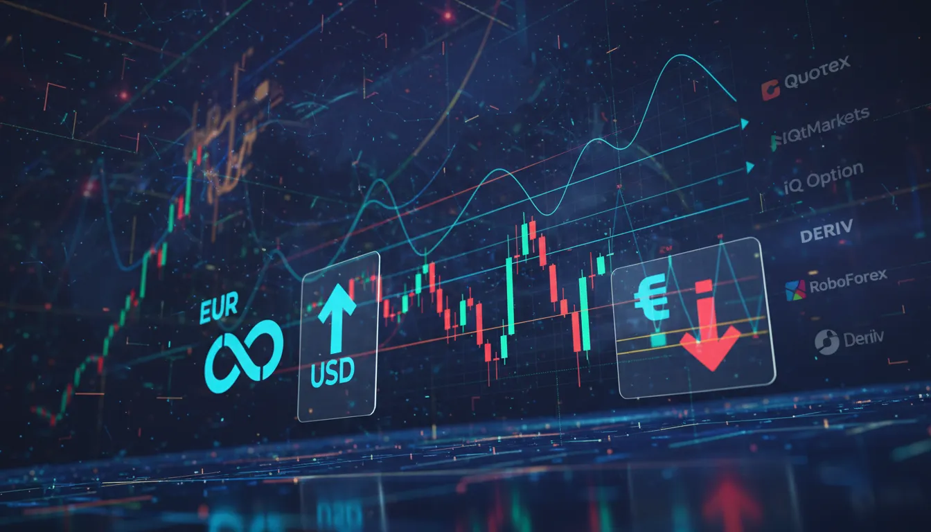 Visão dinâmica do mercado financeiro digital, mostrando ativos e análises técnicas, destacando opções para encontrar a plataforma de negociação ideal para mim.