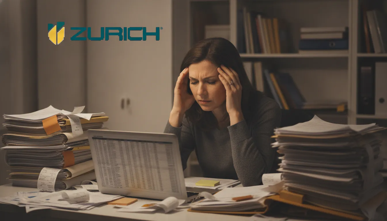 Empresária sobrecarregada com finanças, pilhas de documentos e complexidade tributária antes do bpo financeiro.