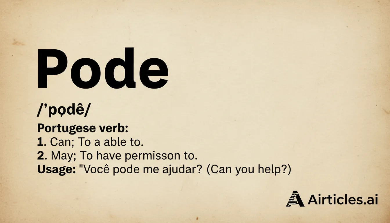 Imagem da palavra 'Pode' em destaque, representando o conceito de definição e uso, crucial para entender o que pode significa.