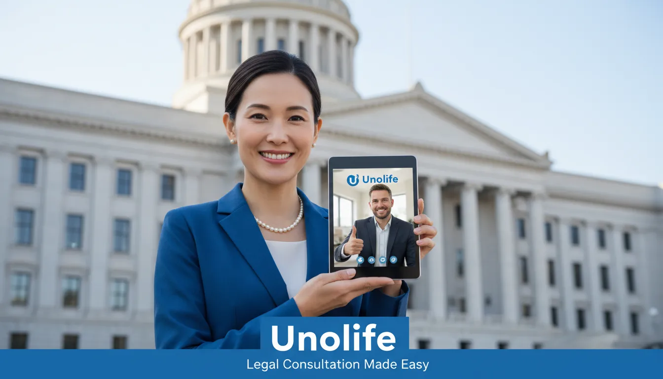 Servidor público satisfeito após consultoria com advogado online, demonstrando a eficácia do suporte jurídico da Unolife.