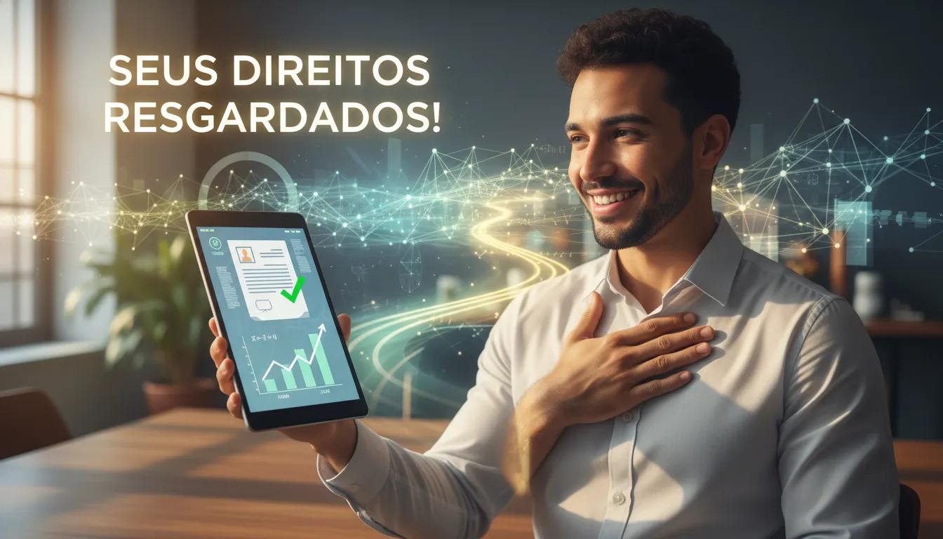 Cliente aliviado após resolver questões financeiras e saque aniversário FGTS com apoio jurídico.