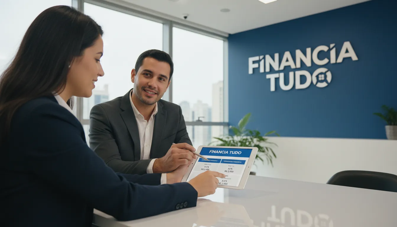 Simulação online de taxas de empréstimo para condomínios no site da Financia Tudo, com ajuda de consultor financeiro.