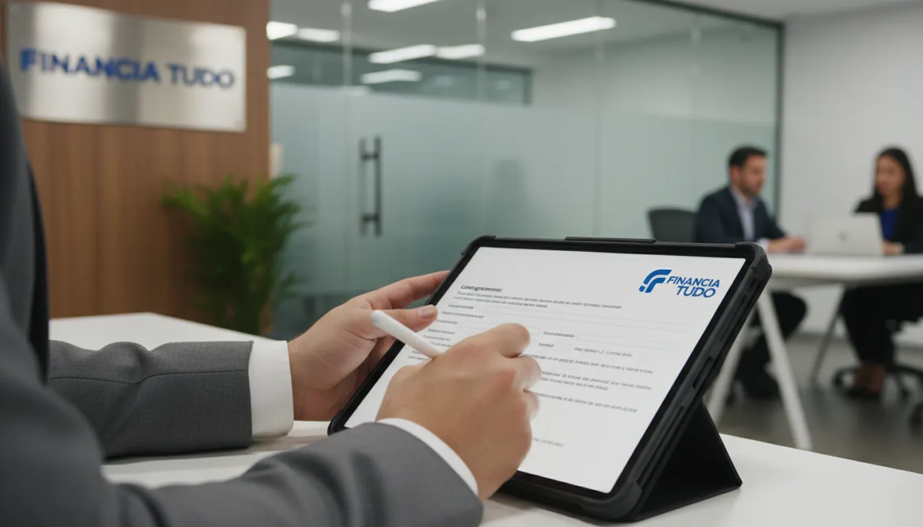 Assinatura digital de contrato de empréstimo pessoal online com a Financia Tudo.