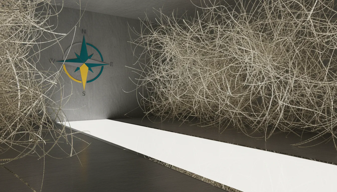 Uma representação visual da complexidade tributária que pode levar ao desenquadramento MEI, com a Zurich Contábil oferecendo um caminho claro e seguro.