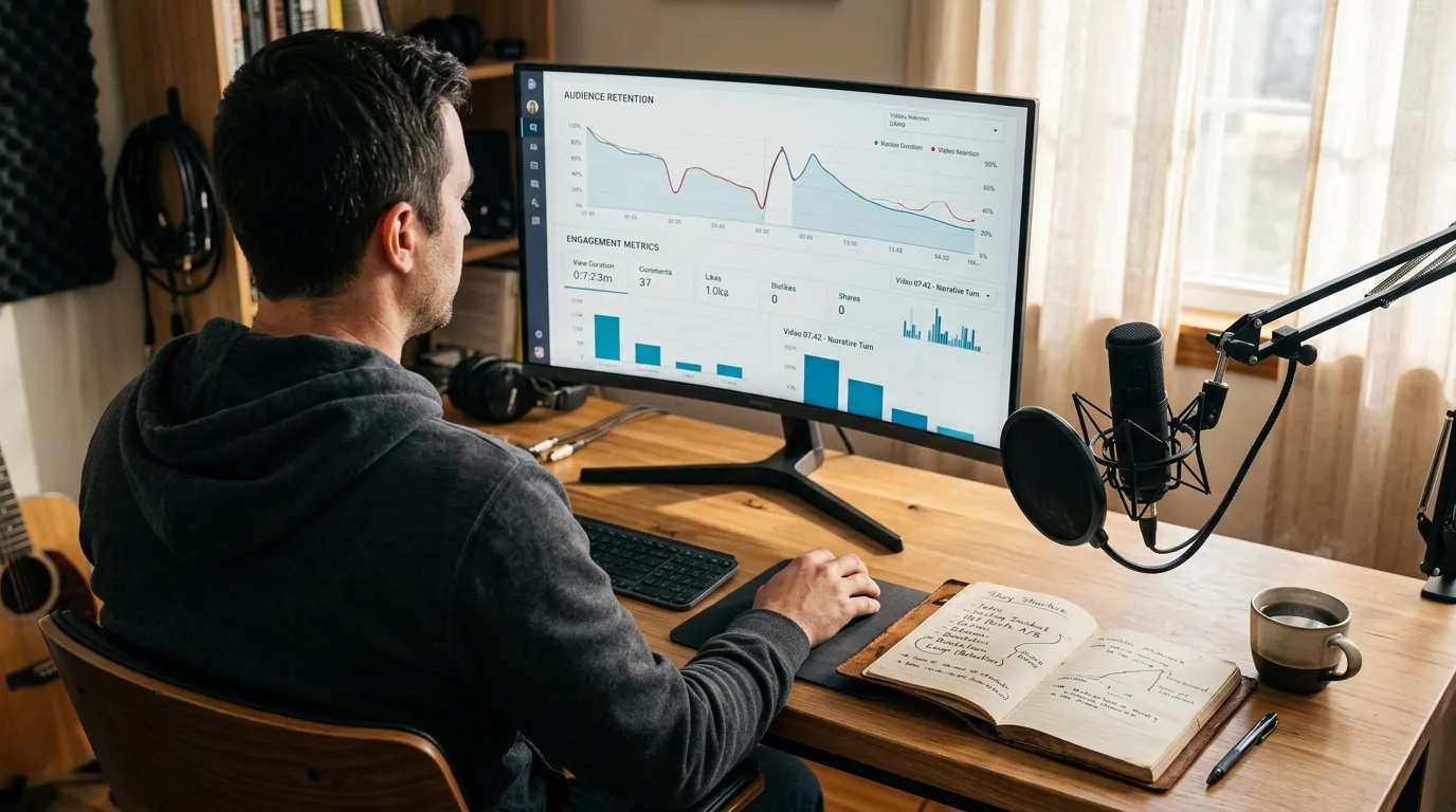 Análise de retenção mostrando o que é storytelling na prática para engajamento e conexão de marcas.
