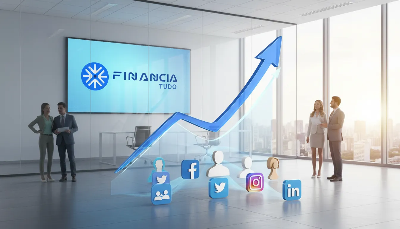 Crescimento financeiro e redes sociais ajudam a atrair clientes para crédito com a Financia Tudo.