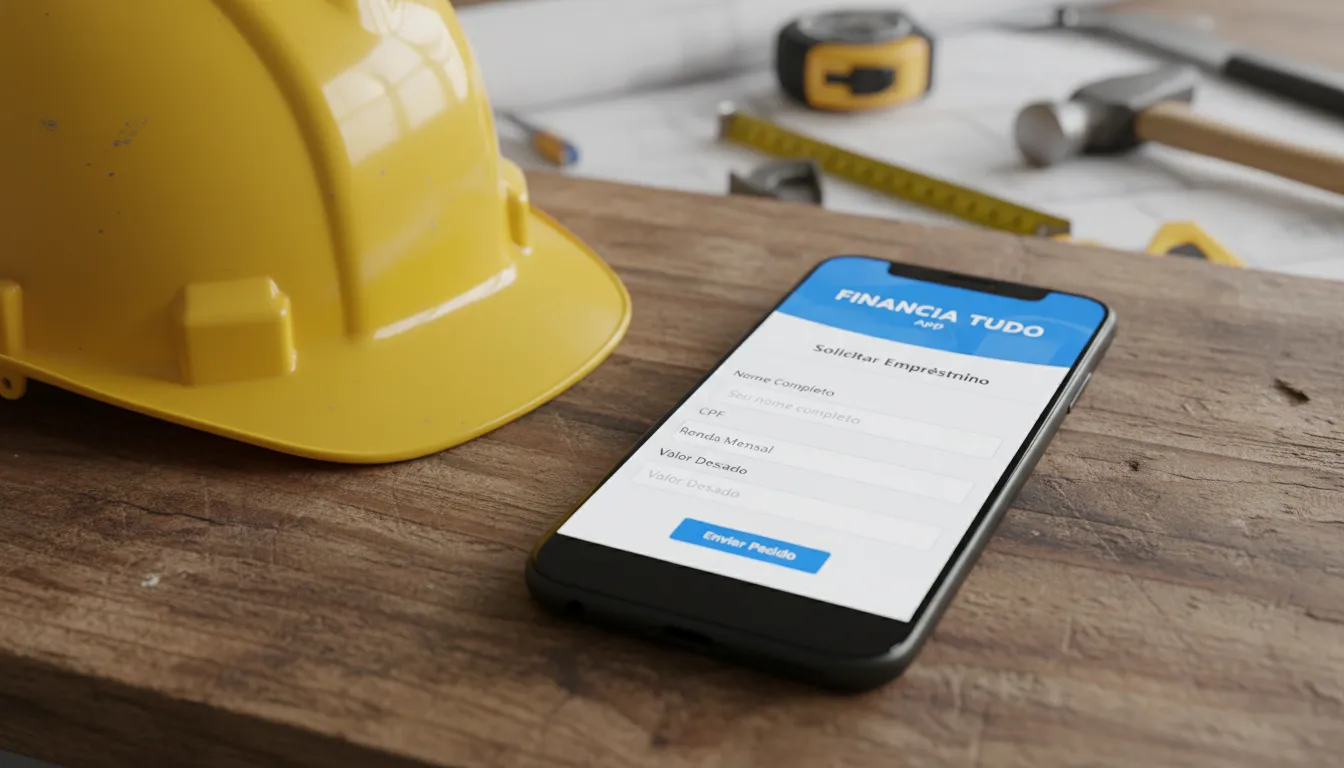 Casal recebe orientação de um consultor financeiro sobre as melhores taxas de empréstimo para término de obra, com gráficos demonstrando opções de financiamento.