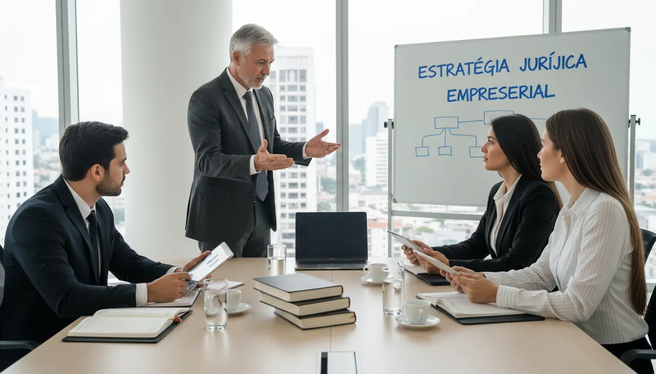 Consultoria jurídica estratégica para empresas revisando contratos bancários.