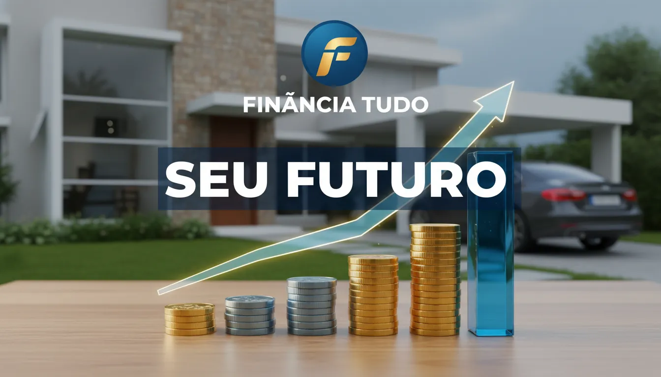 Gráfico de crescimento financeiro, representando a estabilidade alcançada com o crédito com garantia oferecido pela Financia Tudo.