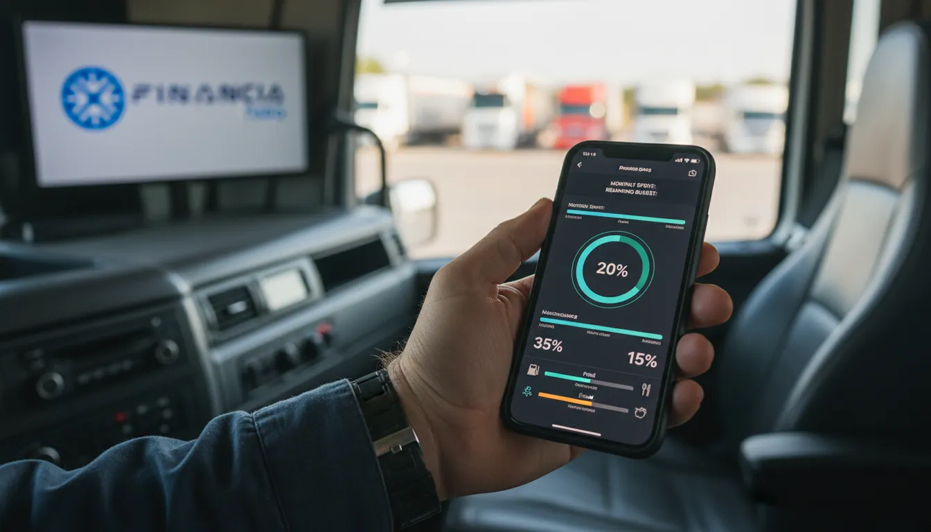 Aplicativo de orçamento no celular auxilia caminhoneiro a controlar suas finanças caminhoneiro.