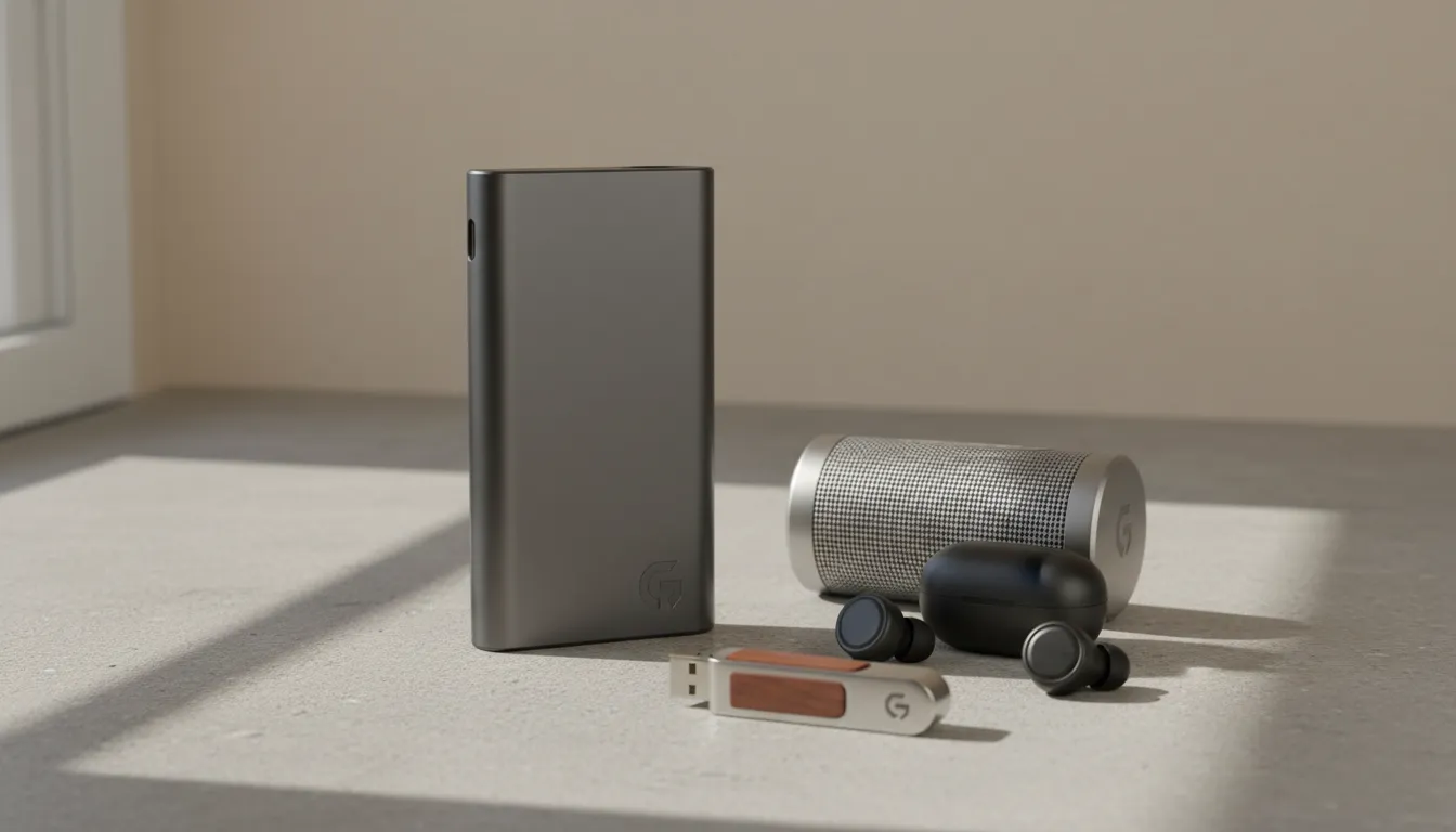 Gadgets tecnológicos premium personalizados para brindes corporativos