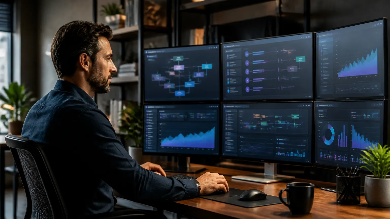 Gestor monitorando fluxo ágil e velocidade no atendimento multicanal da equipe.