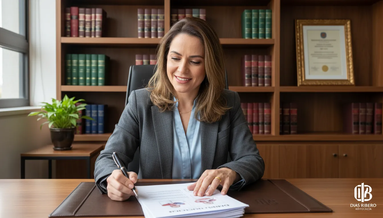 Retrato de um advogado em Santo Antônio de Jesus, especialista em planos de saúde, da Dias Ribeiro Advocacia, em seu escritório.