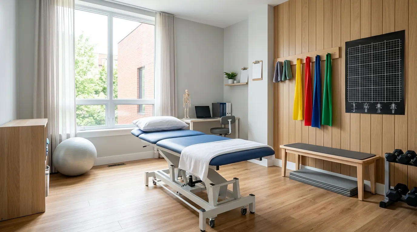 Equipamentos modernos avaliados em estudo de quanto custa para abrir um consultorio de fisioterapia.