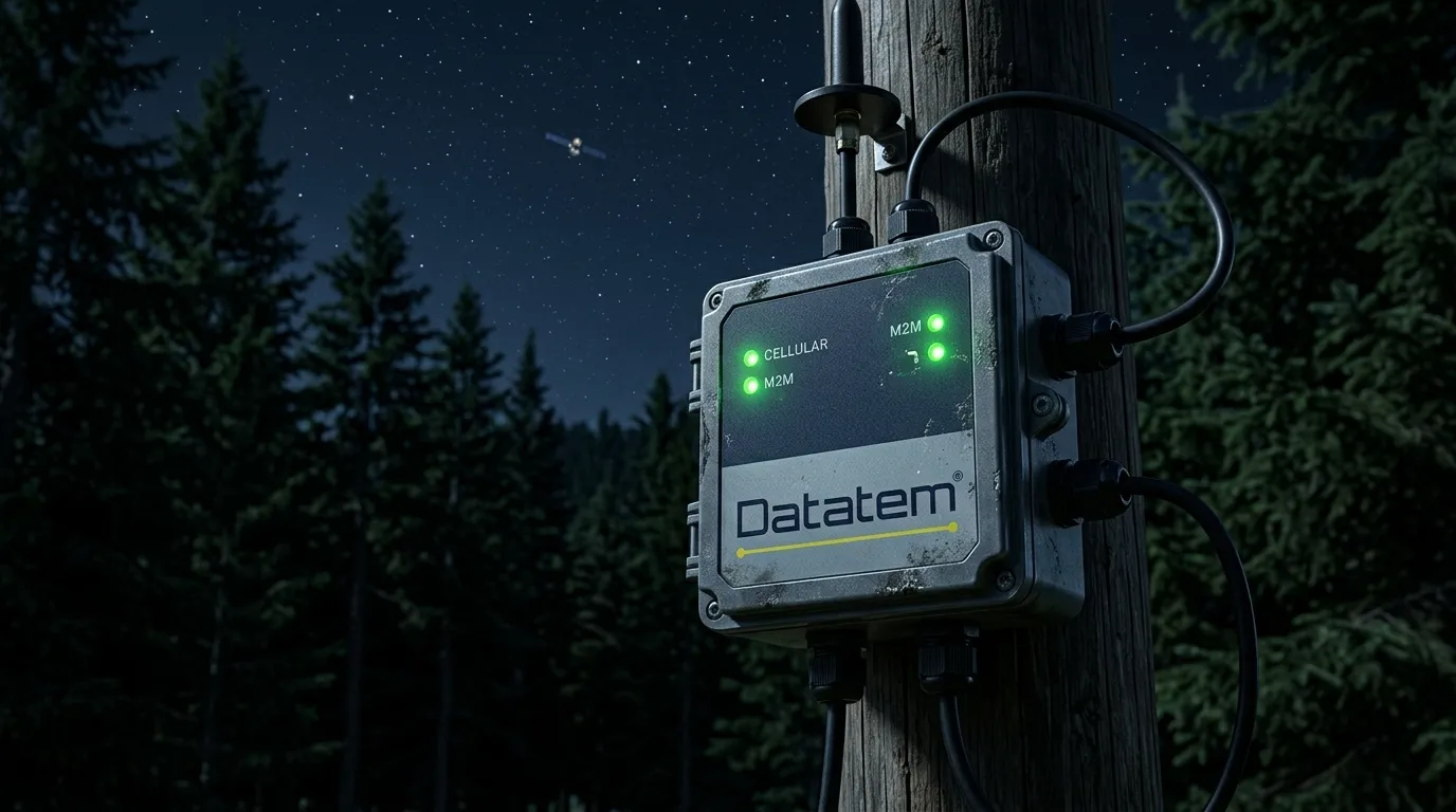 Dispositivo de telemetria operando com redundancia a internet via satelite