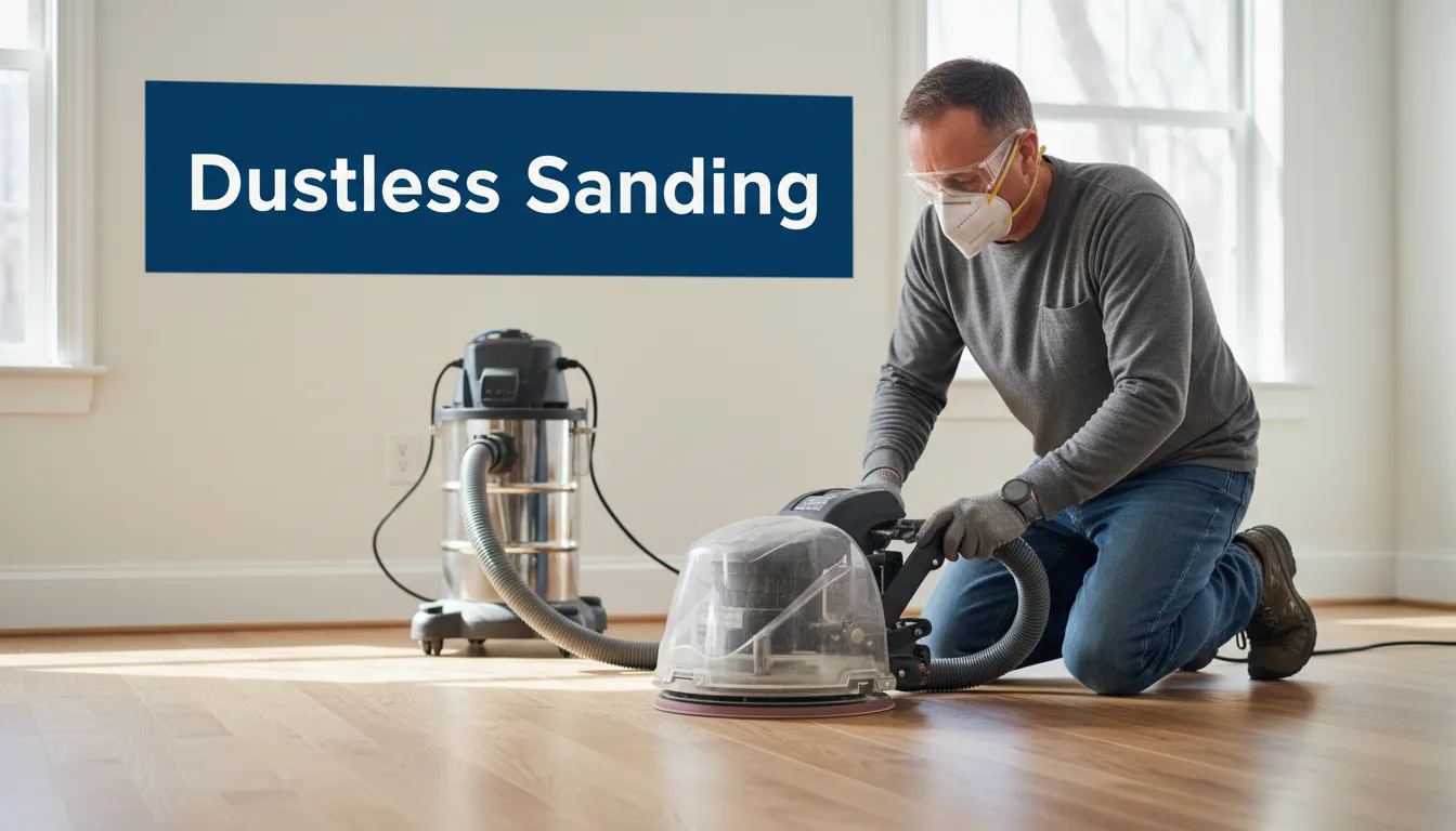 Dustless sanding process used in 