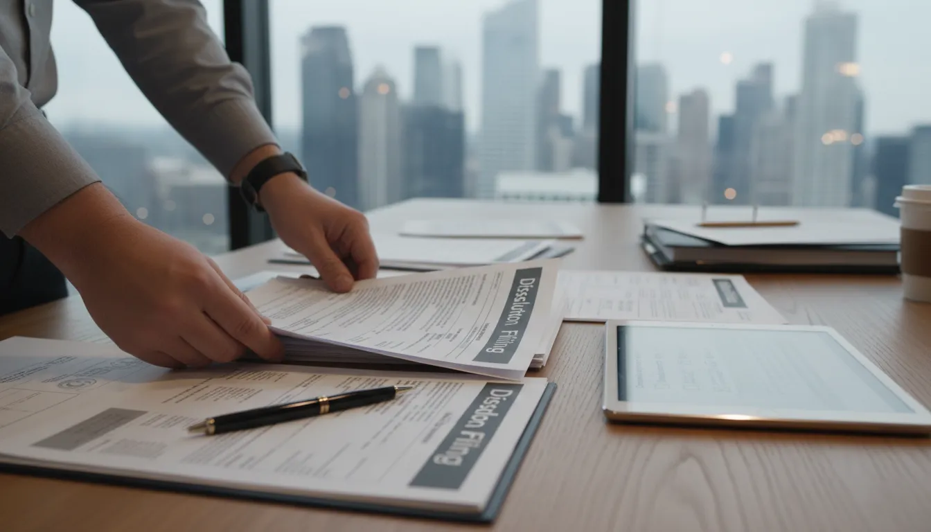 Managing legal paperwork on how to close a company in the US. Ensuring compliance during the dissolution process.