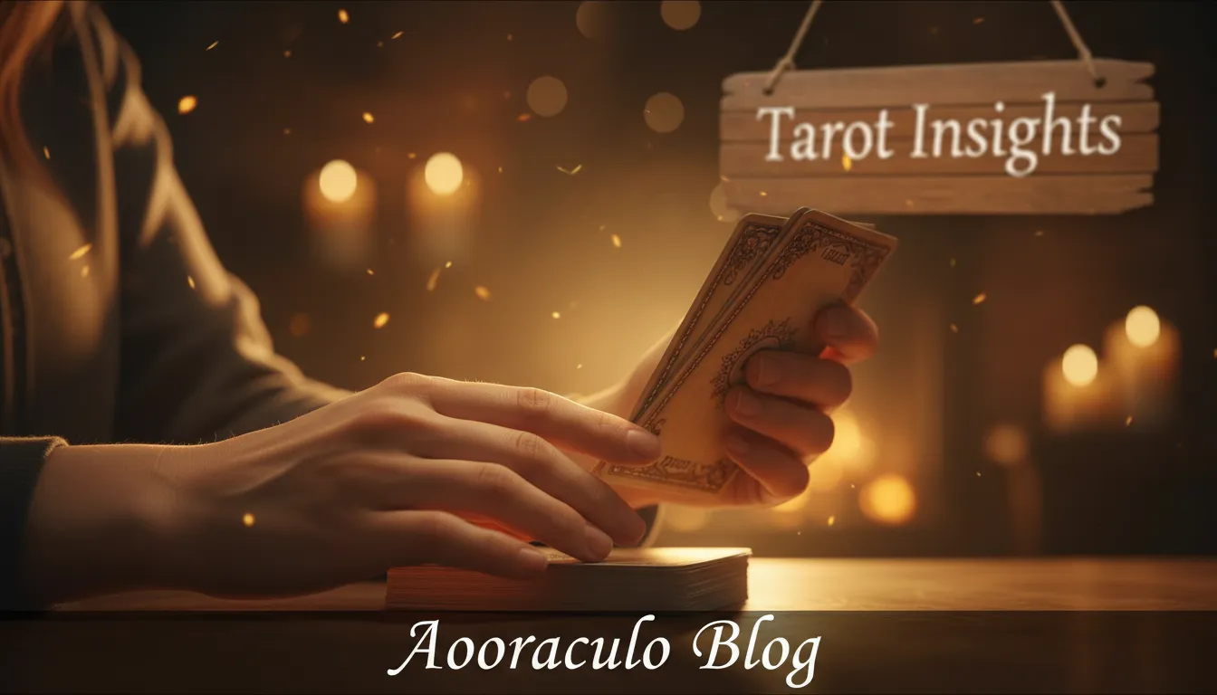 Mãos embaralhando um baralho de tarot, simbolizando os insights que o tarot pode revolucionar vida pessoal. Aooraculo Blog.